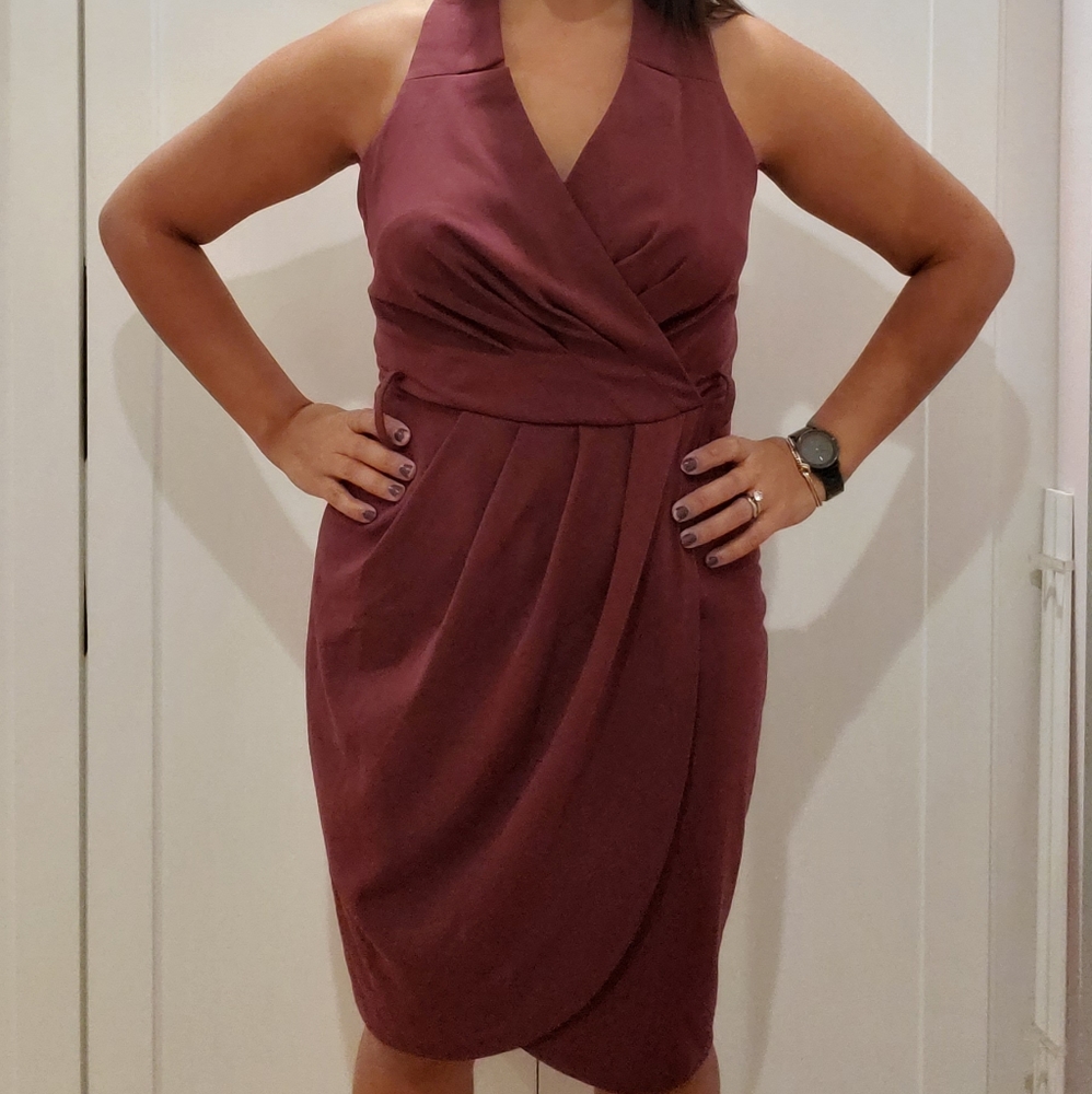 Burgundy wine curvy dress size 2